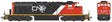 GMD SD40-2W With Dynamic Brakes & Straight Air - LokSound 5 and DCC -- Canadian National #5349 (2010s, black, white, red, North America Logo)