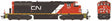 GMD SD40-2W No Dynamic Brakes - Standard DC -- Canadian National #5277 (2010s+, black, white, red, Noodle Logo)