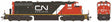 GMD SD40-2W No Dynamic Brakes - Standard DC -- Canadian National #5262 (2010s+, black, white, red, Website Noodle Logo)