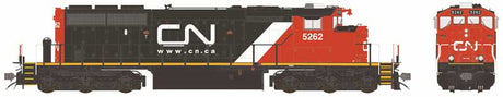 GMD SD40-2W No Dynamic Brakes - Standard DC -- Canadian National #5262 (2010s+, black, white, red, Website Noodle Logo)