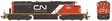 GMD SD40-2W No Dynamic Brakes - LokSound 5 and DCC -- Canadian National #5264 (2010s+, black, white, red, Website Noodle Logo)