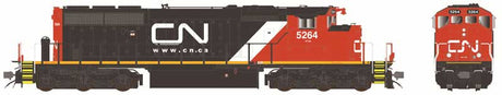 GMD SD40-2W No Dynamic Brakes - LokSound 5 and DCC -- Canadian National #5264 (2010s+, black, white, red, Website Noodle Logo)
