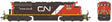 GMD SD40-2W With Dynamic Brakes & RCL Beacons - Standard DC -- Canadian National #5270 (2010s+, black, white, red, Website, Noodle Logo)