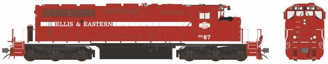 GMD SD40-2W With Dynamic Brakes - Standard DC -- Ellis & Eastern #77 (2019+, red, white)