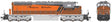 GMD SD40-2W With Dynamic Brakes - Standard DC -- Pennsylvania Northeastern #5342 (2012+, orange, black, gray, Full Stripes)