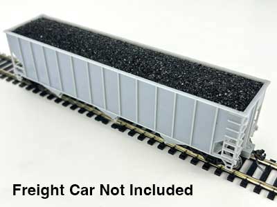 Real Coal Load 2-Pack -- Fits Walthers Gold Line 50' 100-Ton 3-Bay Hopper
