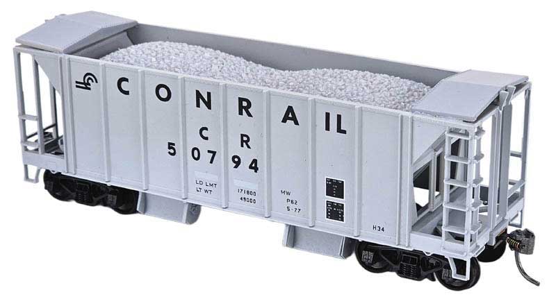 70-Ton 2-Bay Ballast Hopper - Kit -- Conrail #50794 (MOW gray)