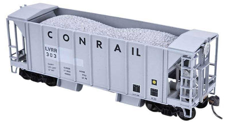 70-Ton 2-Bay Ballast Hopper - Kit -- LVRR #306 (Ex-Conrail, MOW gray)