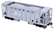 70-Ton 2-Bay Ballast Hopper - Kit -- LVRR #307 (Ex-Conrail, MOW gray)