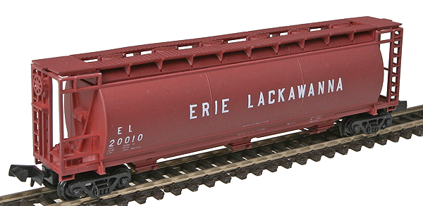 3-Bay Cylindrical Covered Hopper -- Erie Lackawanna