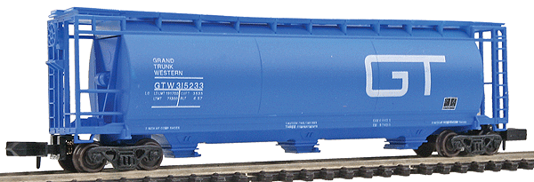 3-Bay Cylindrical Covered Hopper -- Grand Trunk Western