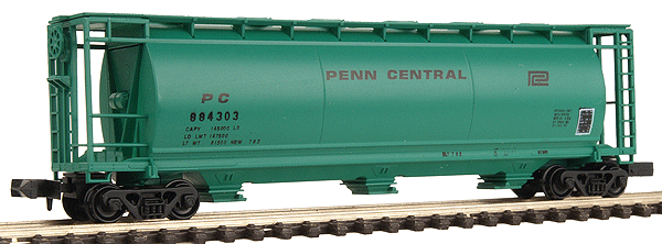 3-Bay Cylindrical Covered Hopper -- Penn Central