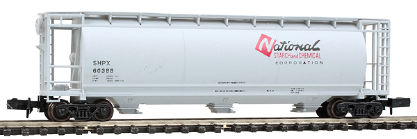 3-Bay Cylindrical Covered Hopper -- National Starch & Chemical