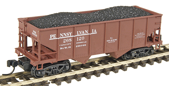 Pennsylvania Class GLa 2-Bay Open Hopper w/Accumate Couplers; Ready to Run -- Pennsylvania - Early Lettering