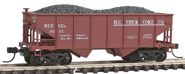 Pennsylvania Class GLa 2-Bay Open Hopper w/Accumate Couplers; Ready to Run -- H.C. Frick Coke