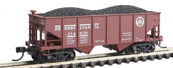 GLa 2-Bay Hopper Assembled w/Knuckle Couplers -- Pennsylvania #214838 (Circle Keystone, Built 6/07)