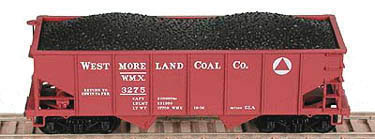 PRR Class GLa 2-Bay Open Hopper - Ready to Run -- Westmoreland Coal Co. #3279 (Boxcar Red)