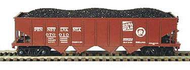 Class H21a 4-Bay Hopper - Ready to Run -- Pennsylvania Railroad #138226 (Tuscan, Circle Keystone, Coal goes to War)