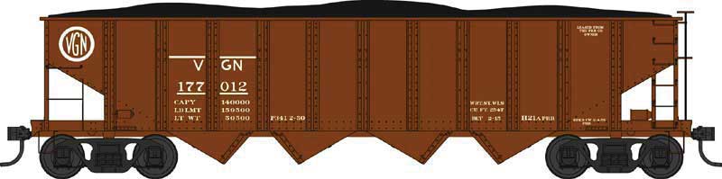 PRR Class H21a 4-Bay Hopper - Ready to Run -- Virginian 177239 (Leased from PRR, Tuscan)