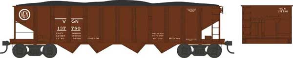 PRR Class H21a 4-Bay Hopper - Ready to Run -- Virginian 137780 (Leased Class H21a, Blt. 2-15, Tuscan)