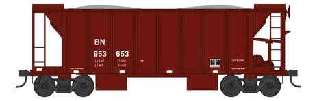 70-Ton 2-Bay Ballast Hopper with Closed Sides - Ready to Run -- Burlington Northern #953653 (Boxcar Red)
