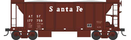 70-Ton 2-Bay Ballast Hopper with Closed Sides - Ready to Run -- Santa Fe #177770 (Boxcar Red, Cooper Lettering)