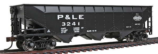 70-Ton Offset Hopper Assembled w/Knuckle Couplers -- Pittsburgh & Lake Erie #3