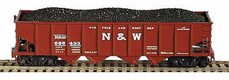 H21a 4-Bay Hopper - Ready to Run - Executive Line -- Norfolk & Western #135587 (Boxcar Red, Block N&W)