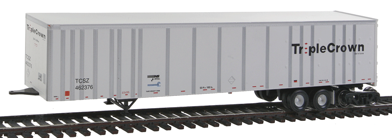 53' Plate-Wall Roadrailer - Assembled - Executive Line -- Norfolk Southern/Conrail #462376 (white, Medium Logo)