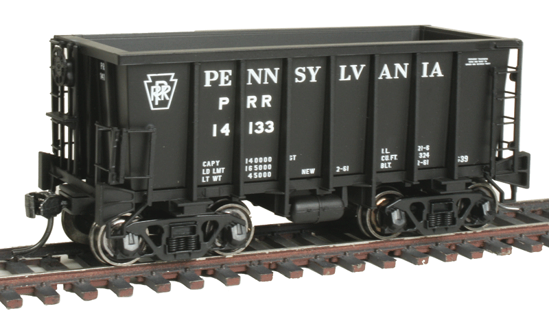 G-39 Ore Jenny w/Crown Trucks - Ready to Run - Executive Line -- Pennsylvania Railroad #14133 (black, Spelled Out Roadname)
