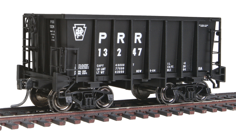 G-39a Ore Jenny w/Friction Trucks - Ready to Run - Executive Line -- Pennsylvania Railroad #13247 (black, Reporting Marks & Keystone)
