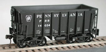 G-39b Ore Jenny w/Friction Trucks - Ready to Run - Executive Line -- Pennsylvania Railroad #14644 (black, Spelled Out Roadname)