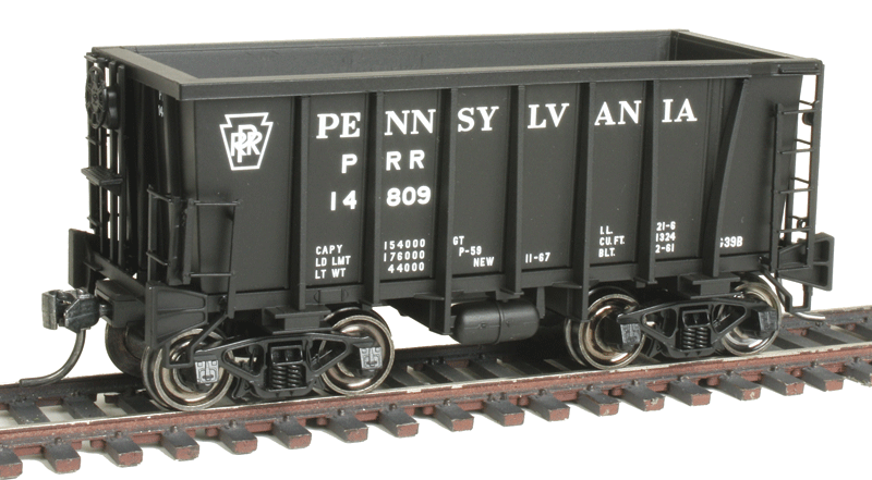 G-39b Ore Jenny w/Friction Trucks - Ready to Run - Executive Line -- Pennsylvania Railroad #14809 (black, Spelled Out Roadname)
