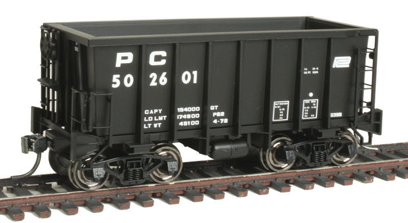 G-39b Ore Jenny w/Friction Trucks - Ready to Run - Executive Line -- Penn Central #502601 (black)