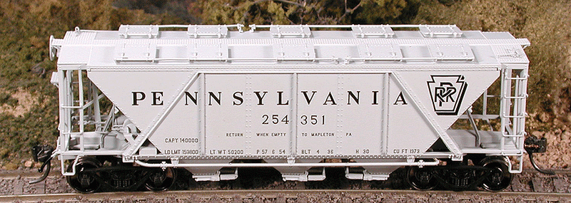 Pennsylvania Railroad Class H30 Covered Hopper - Ready to Run - Executive Line -- Pennsylvania Railroad #254395 (1954, gray, Shadow Keystone)