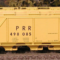 Pennsylvania Railroad Class H30 Covered Hopper - Ready to Run - Executive Line -- Pennsylvania Railroad #498049 (1964, MOW yellow, Plain Keystone)