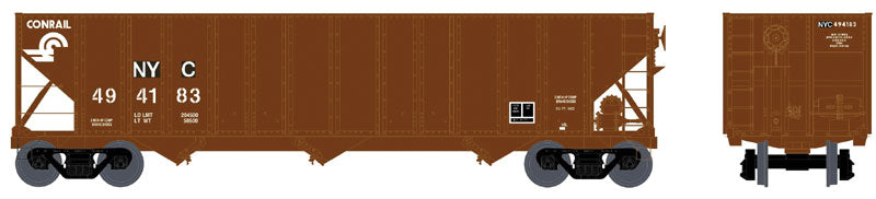 100-Ton 3-Bay Open Hopper - Ready to Run - Executive Line -- New York Central #494195 (Boxcar Red, white; Conrail Logo)