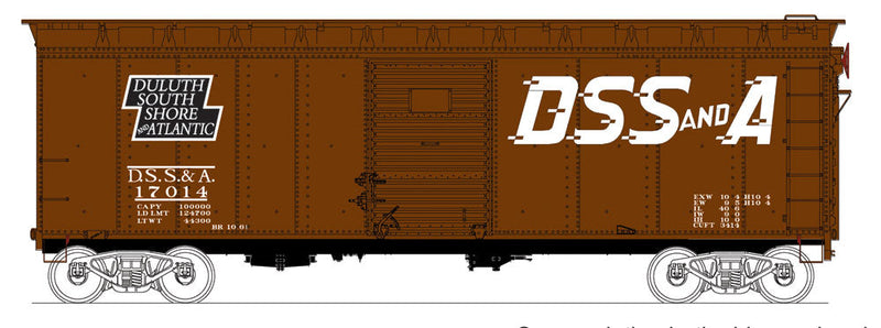 Class X31a Round-Roof Boxcar - Ready to Run -- Duluth, South Shore & Atlantic #17018 (Boxcar Red, Large DSS and A Lettering