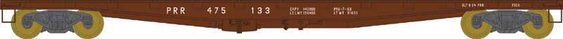 PRR F30a Flatcar - Ready to Run -- Pennsylvania Railroad #475142 (1960s Scheme, Tuscan)