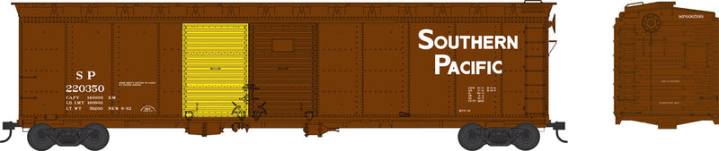 50' Double-Door Boxcar - Ready to Run -- Southern Pacific #220415 (Boxcar Red, yellow Door)