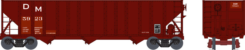 100-Ton 3-Bay Hopper - Ready to Run - Executive Line -- Detroit & Mackinac #5967 (Boxcar Red)