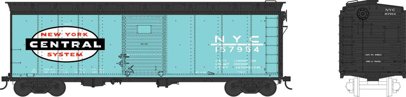 40' Single-Door Boxcar - Ready to Run -- New York Central #157954 (Jade Green, black, white, red; Large Logo)