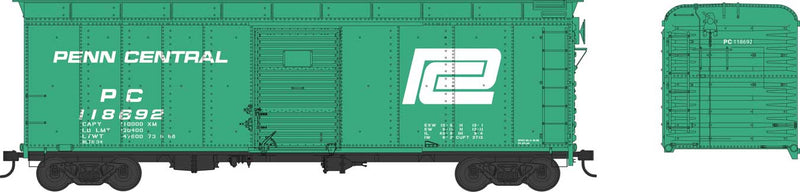 Class X31 40' Single-Door Boxcar - Ready to Run -- Penn Central #118692 (Class X31, Jade Green, white)