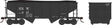 PRR Class GLa 2-Bay Open Hopper - Ready to Run -- New York, Ontario & Western 1259 (black)