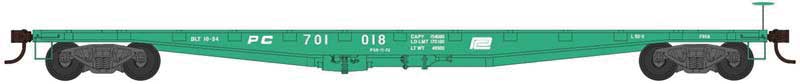 PRR F30a Flatcar - Ready to Run -- Penn Central 701022 (Jade Green)