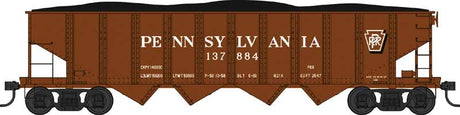 Class H21a 4-Bay Hopper - Ready to Run -- Pennsylvania Railroad 137993 (Tuscan, Shadow Keystone)
