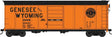 40' Single-Door Steel Boxcar - Ready to Run -- Genesee & Wyoming 100003 (orange, black)