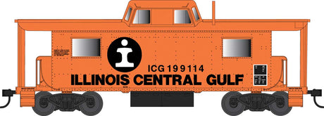 PRR Class N8 Steel Center-Cupola Cabin Car (Caboose) - Ready to Run -- Illinois Central Gulf 199116 (orange, black, white)