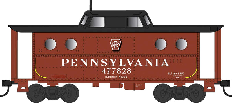 PRR Class N5C Steel Cabin Car (Caboose) - Ready to Run -- Pennsylvania Railroad 477909 (Northern Region, Tuscan, Shadow Keystone)