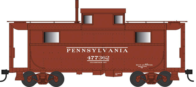 PRR Class N5 Steel Cabin Car (Caboose) - Ready to Run -- Pennsylvania Railroad 477362 (Early Tuscan)